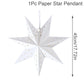30-75cm Hollow Star Hanging Pendant Eid Mubarak Ramadan Decor 2025 Christmas Decor For Home Islamic Muslim Party Ramadan Kareem