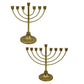 Table Jewish Candlestick Holder Wide Sturdy Base Hanukkah Decoration Menorah for Shelf Cabinet Fireplace Living Room Desk
