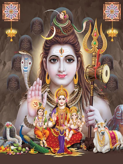 India Hindu God Ganesha Temple Elephant Poster God Series Religion Canvas Painting Print Wall Art Picture Living Room Decor