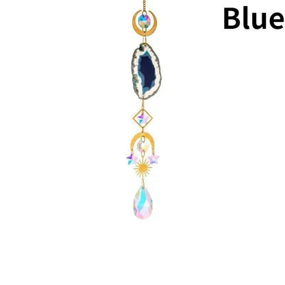 Hanging Crystals for Windows, Agate Pendant Suncatcher Crystal Prism Balls, Rainbow Maker