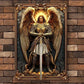 1pc 8x12" Vintage Aluminum Wall Art - Guadalupe Virgin Mary Retro Spanish Plaque, Golden Halo & Stars, Bohemian Style for Home