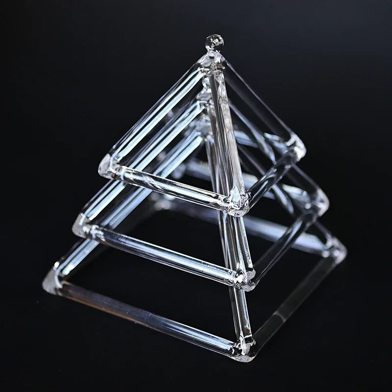Clear Crystal Singing Pyramid Professional Quartz Tower Singing Bowl Yoga Meditation Sound Healing Percussion Instruments Gifts