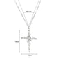 Stainless Steel Jesus Cross Necklace For Women Men Gold Color Caravaca Angels Crucifix Charm Choker Rapper Jewelry Hip Hop Gift