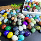 EG1-7 Mini Natural Stone Egg, Small Polished Egg Shaped Stone for Meditation Stress Relief Fidget Palm Desk Decor Gift