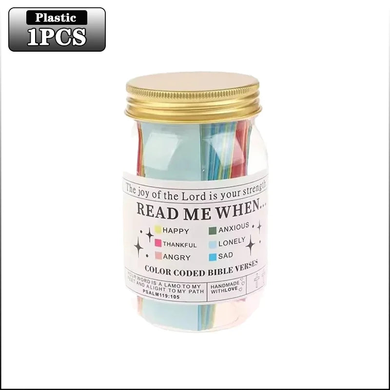Bible Verses Jar for Emotions and Feelings Bible Verses in a Jar Bible Verses Savings Jar Comfort in God's Word Storage Jar