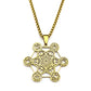 Yoga Hindu Buddhism 7 Chakra Stainless Steel Pendant Necklace Sacred Geometry Hollow Angel Seal Metatron Symbol Chain Jewelry