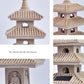 Japanese Pagoda Statue Zen Garden Lantern Resin Stone Tower Sculpture Buddha Decor for Patio Backyard Meditation Home Ornament
