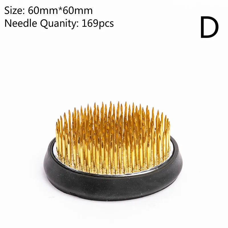 Multi-sizes Florist Floral Arrangement Copper Pin Frog Prong Brass Needle Fixed Tools Japanese Ikebana Kenzan Garden Bonsai Base