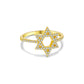 DPLAOPA 925 Sterling Silver Star of David Zircon CZ Engagement Ring 2025 New Luxury Classical Party Jewelry Gift for Women
