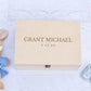 Personalized Wooden Baptism Keepsake Box ,Baptism Gifts For Baby Girl Or Baby Boy, Engraved Memory Box That Pattern With Wreath