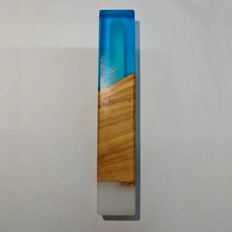 Mezuzah Case for Door, Handcrafted Resin and Olive Wood mezzuzah case,Wood Mezuzah Case for Mezuzah Scroll, Mezuzah Cases,