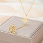 Double Amulet Protection Necklace witch Knot Pentagram Tetragrammaton Stainless Steel Protection Jewerly Wholesale