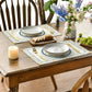 4pcs Passover Linen Placemats Kitchen Table Decor Seder Plate Pesach Matzoh Star of David Jewish Party Placemats Passover Decor