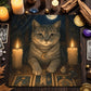 Divination Altar Cloth Civet Cat Tarot Tablecloth For Tarot Card Reading Decorative Voo-Polyester Oracle Card Mat