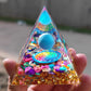 Energy Pyramid Orgonite Reiki Natural Amethyst Ball Healing Crystals Chakra Tool Ornaments Resin Stones Craft Kids Gift Pyramid