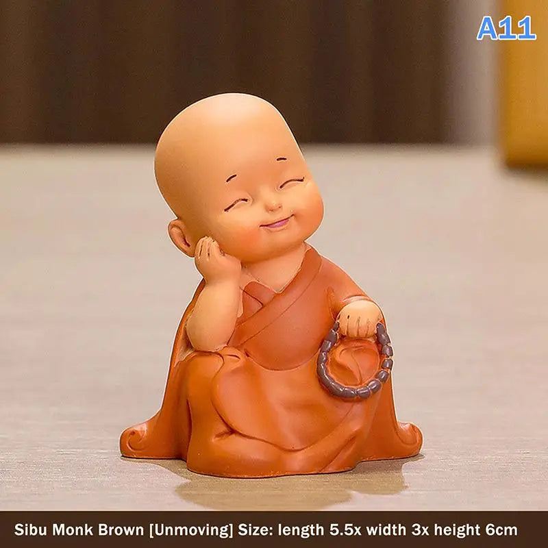 Mini Buddhas Statue Little Buddhists Monks Buddhism Figurine Zen Ornament Home Aquarium Tank Garden Yard Decoration