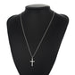 Fashion Christian Jesus Cross Necklaces Silver Color Long Chain Simple Pendants For Women Men Jewelry Gifts Dropshipping