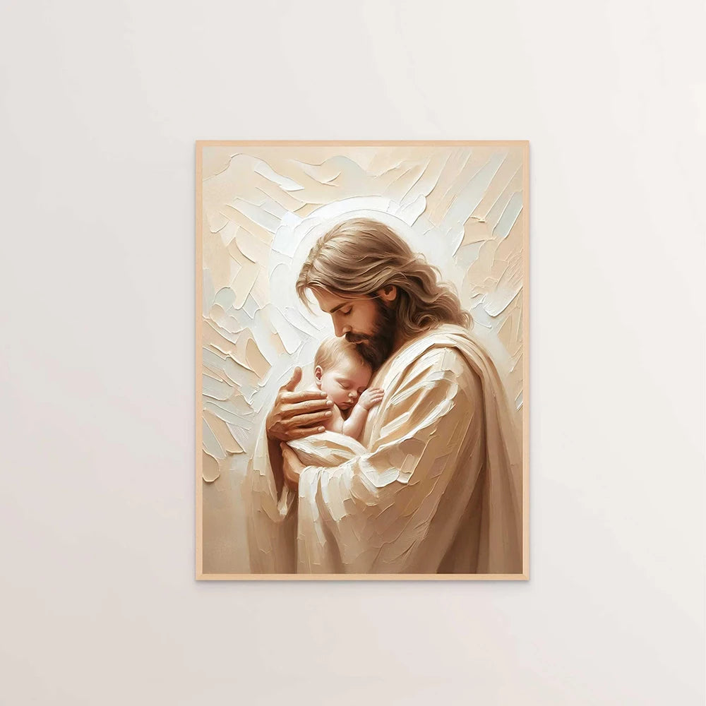 Jesus Christ Canvas Postres Christian Jesus Portrait Wall Art Print Poster I Will Walk with Christ LDS Bible Verse Gift Poster
