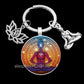 2023 Indian Buddha Meditation 7 Chakra Mandala Key Holder for Keys Psychedelic Yoga Keychain Ornament
