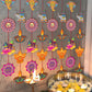 Happy Diwali Hanging Decoration Supplies Indian Festival of Lights Hanging Banner Deepavali Suture Paper Circle Garland Diwali