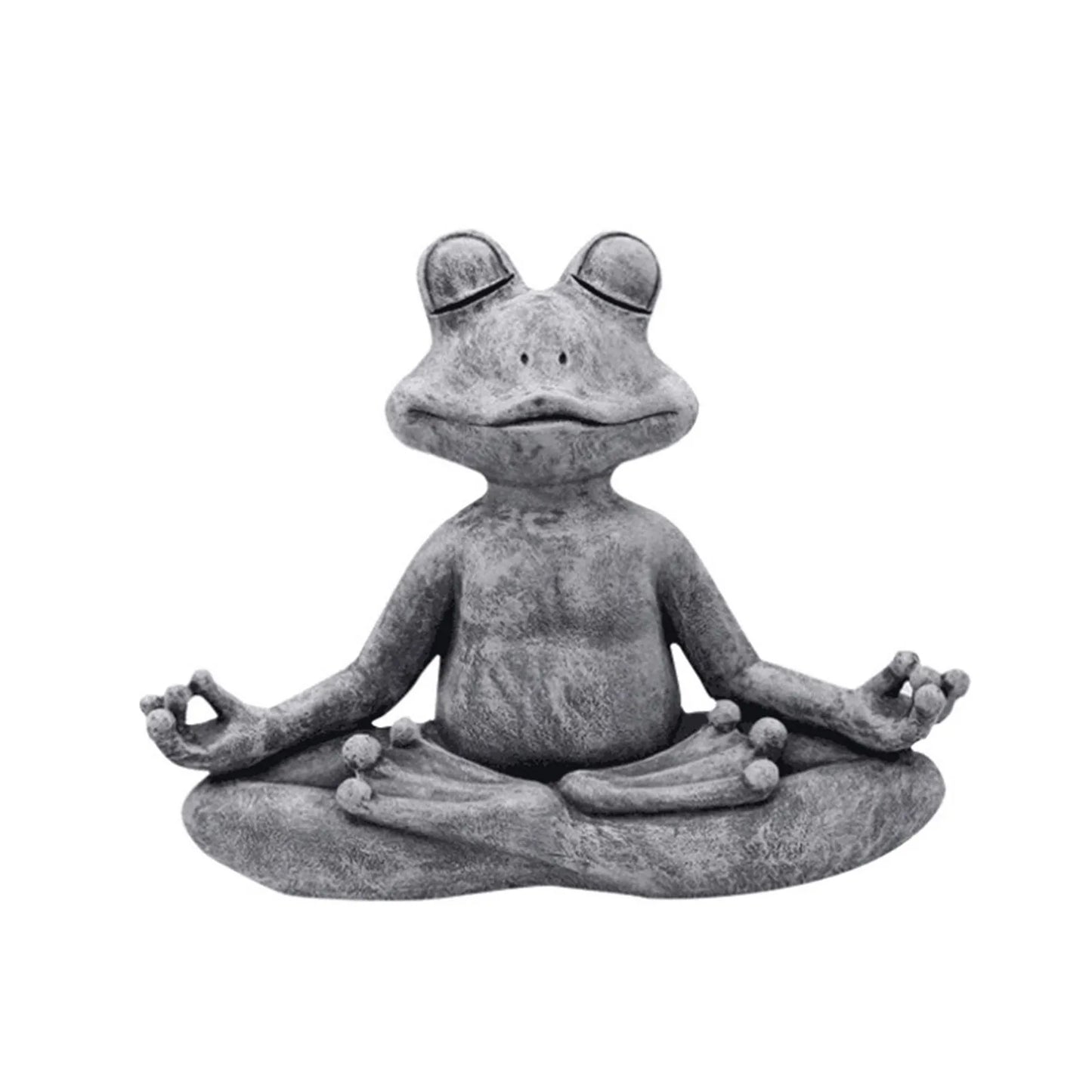 Meditating Frog Statue Resin Yoga Zen Buddha Frog Craft Garden  Simulation Animal Statue Ornament Creative Resin Decoration