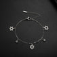 Skyrim Jewish Star of David Charm Bracelet Women Stainless Steel Adjustable Hexagram Clear Zircon Bracelets Jewelry Wholesale