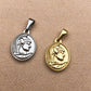 316L Roman Centurion Pendant Men Oval Medal Portrait Coin Charms Stainless Steel Necklace Religious Jewelry