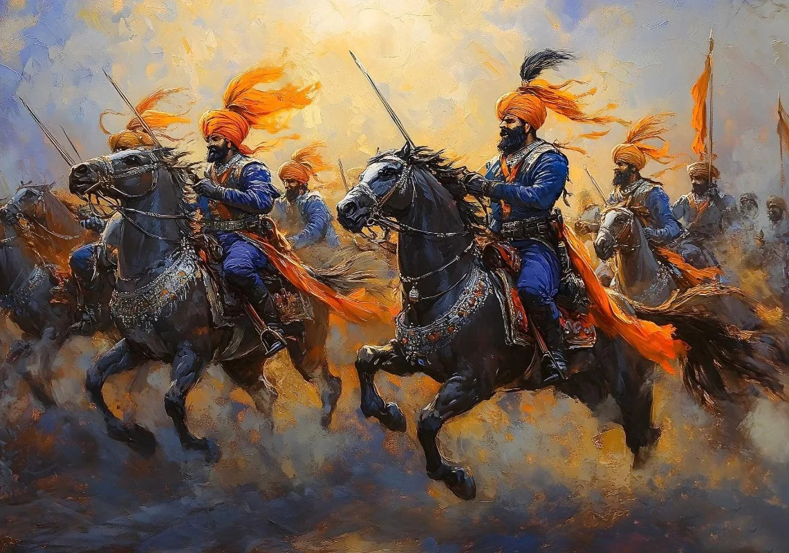 Khalsa Sikh Bold Warrior Retro Religion Poster Print Wall Art Pictures Canvas Painting Living Room Bedroom Home Decor Gift