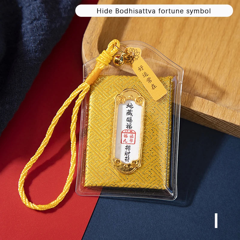 Buddhism Monastery Temple Guan Yin Buddha Efficacious Amulet Pendant Bless Family Safety Health Good Luck Career Gifts Lucky Bag