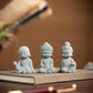 Cute Little Monk Buddha Statue Chinese Style Fish Tank Moss Landscaping Zen Garden Decoration Oriental Aesthetic