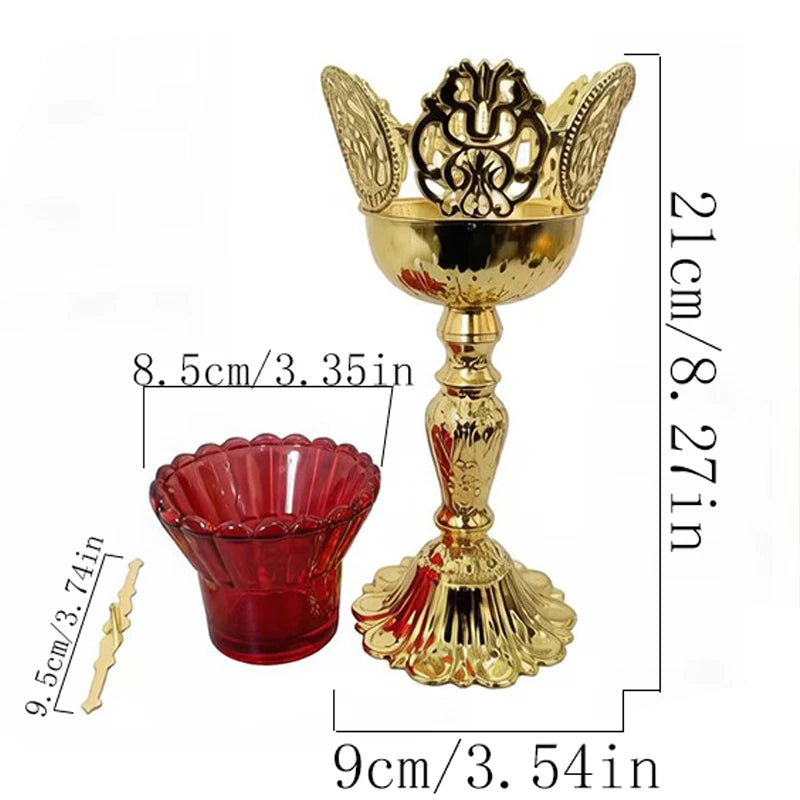 Luxury Gold Plated Orthodox Catholic Holy Communion Chalice Set with Filigree Carvings for Church Altar Decor Religious Devotion