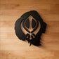 Khanda Sikh Symbol Acrylic Wall Decor - Self Adhesive Sword Sign for Door Number Plate, Religious Holiday Gift