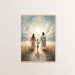 Modern Christian Believer Poster Jesus Praying Shepherd Bible Verse Easter Canvas Painting Wall Art for Kids Room Home Decor