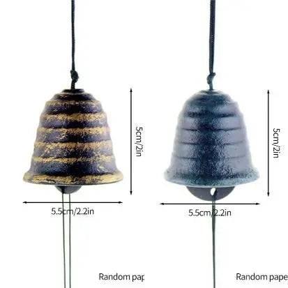 Japanese Wind Chimes Cast Iron Wind Bells Hanging Pendant Feng Shui Good Luck Temple Wind Bells Outdoor Home Garden Decoration