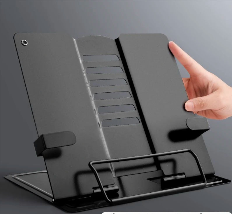 2023 Adjustable Portable Metal Adjustable Reading Book Holder Support Document Shelf Bookstand Tablet Music Score Recipe Stand