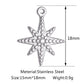 3pcs/Lot Stainless Steel Casting Sunburst Sun Moon Star Charms Pendant For DIY Necklace Bracelet Earrings Jewelry Accessories