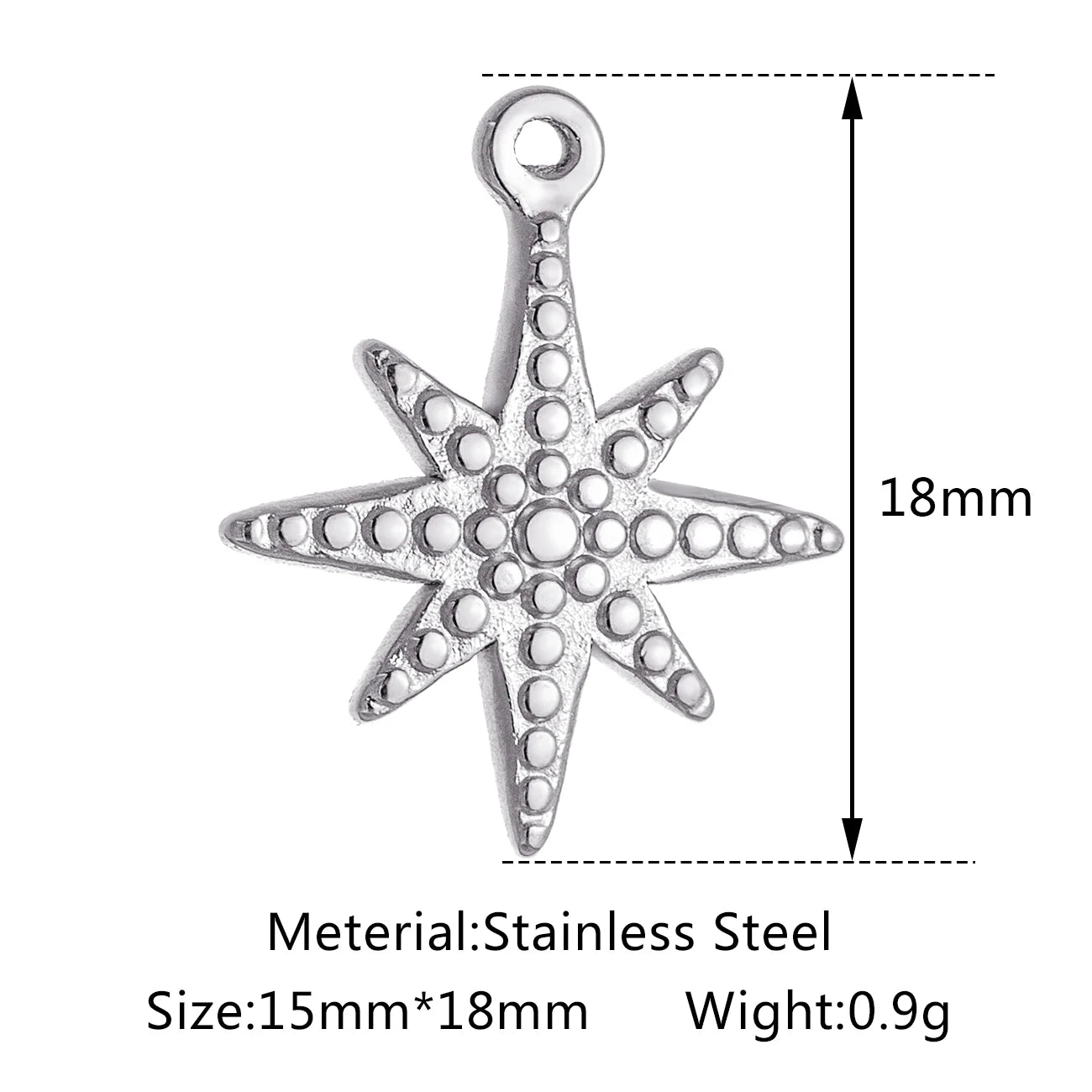 3pcs/Lot Stainless Steel Casting Sunburst Sun Moon Star Charms Pendant For DIY Necklace Bracelet Earrings Jewelry Accessories