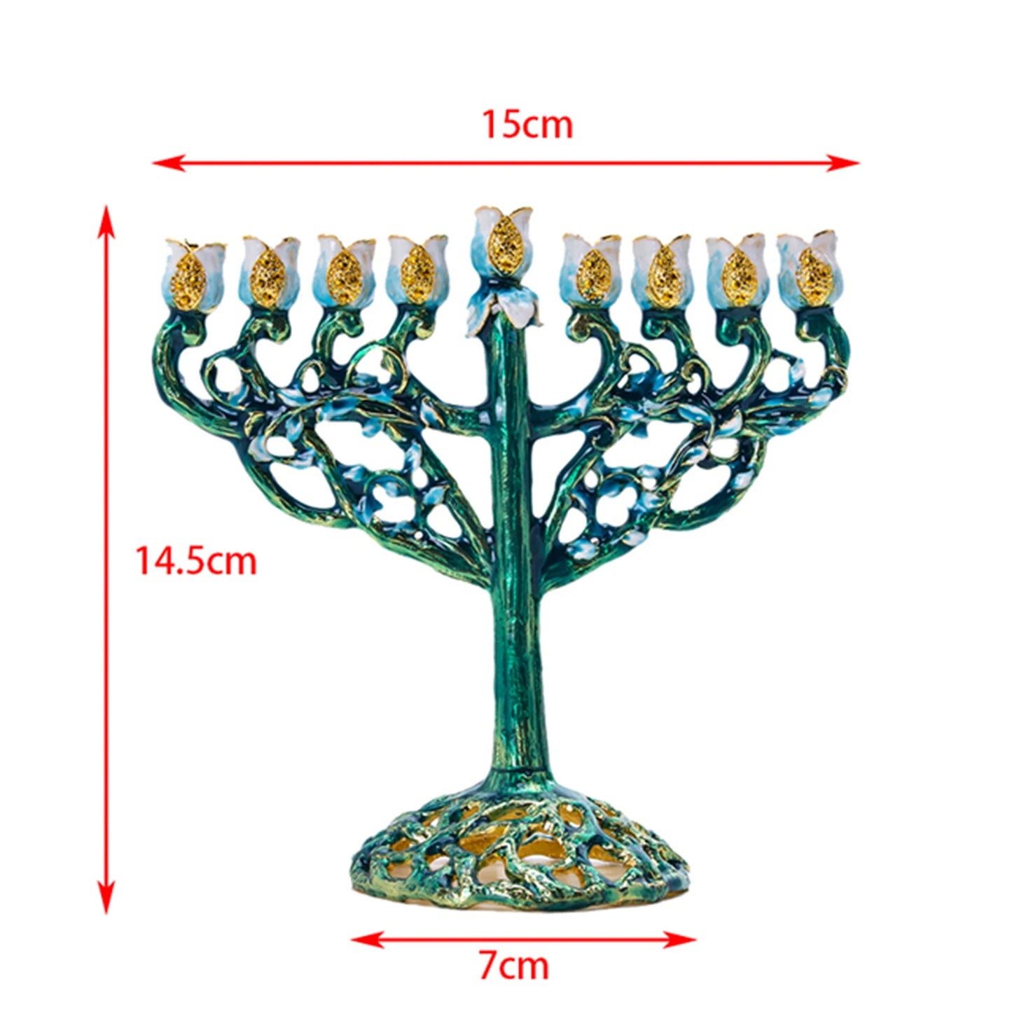 Hanukkah Star Menorah David Candelabra Candle Candlestick Holder Hand Paited Home Decoration Party Festival Candleholder Gifts