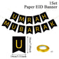Umrah Mubarak Banners EID Mubarak Decoration 2025 for Home Bunting Banner Ramadan Kareem Islamic Muslim Party Eid Al Adha Gifts