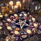 Gothic Decorative Tablecloth Tarot Tablecloth Tarot Enthusiast Astrology Ritual Cloth Polyester Altar Decorative Pad