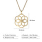 Flower of Life Sacred Geometry Necklace Stainless Steel Mandala Neck Chain Women Men Vintage Universal Spiritual Jewelry
