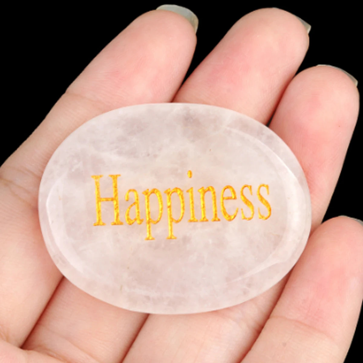 35x45mm Thumb Worry Stones Oval Massage Quartz Healing Crystal Chakra Energy Therapy Meditation Spiritual Natural Gemstone Decor