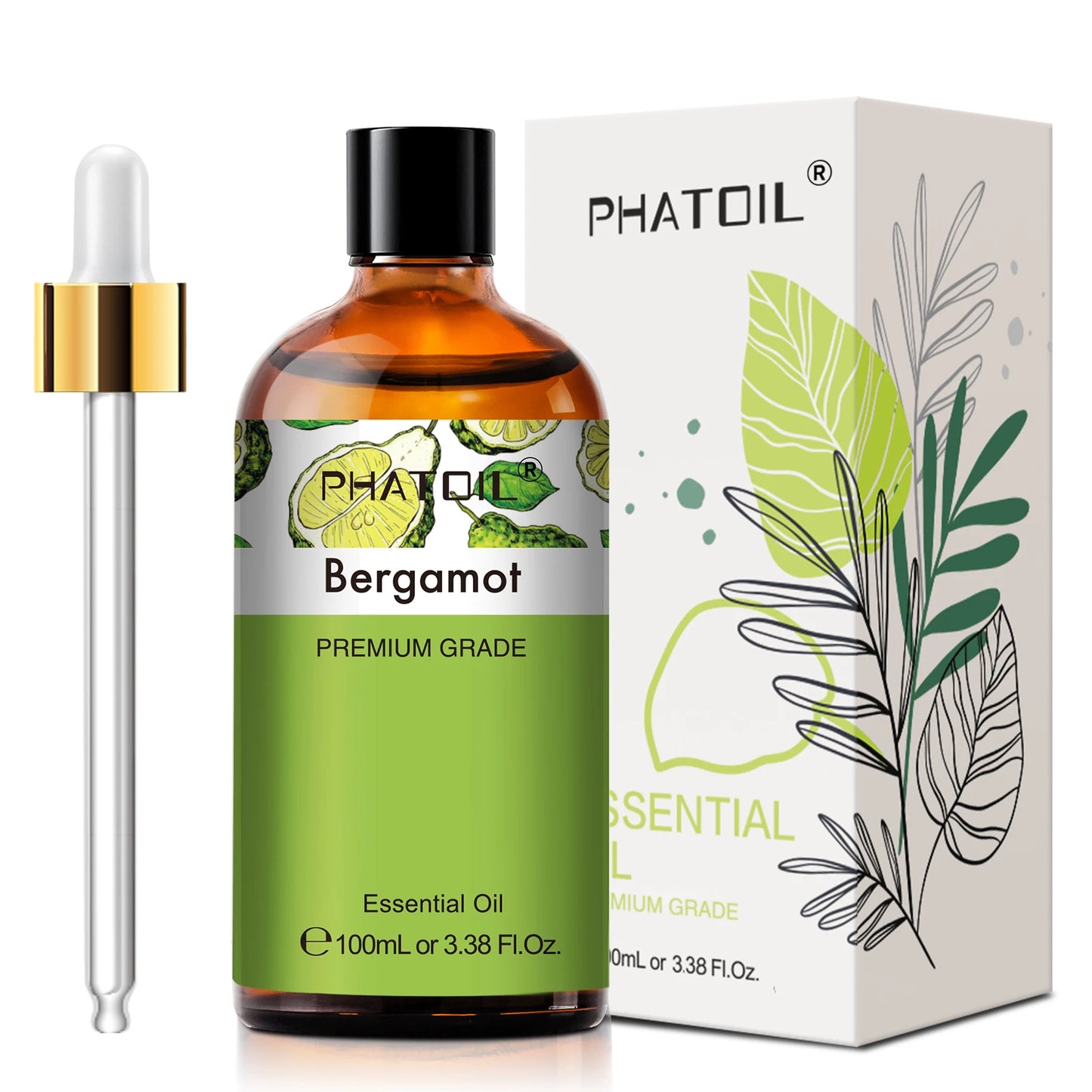 PHATOIL 100ml Natural Essential Oil For Skin Aromatherapy Lemongrass Eucalyptus Lavender  Peppermint Fragrance Essential Oils