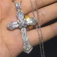 Men and Women New Retro Personality Creative Design Jesus Cross Amulet Pendant Rock Casual Gift Catholic Christian Necklace