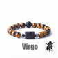 Zodiac Sign Bracelet Homme 12 Constellation Bangles Men Gemini Virgo Leo Libra Bracelet Women Friendship Gift Bracelet on Hand