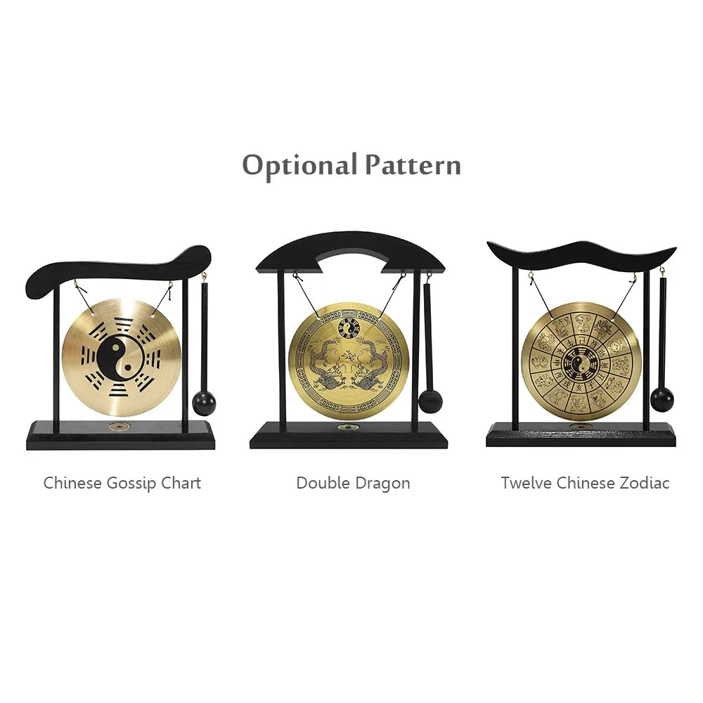 Desktop Mini Desktop Gong With Mallet Zen Art Percussion Instruments Chinese Gossip Chart