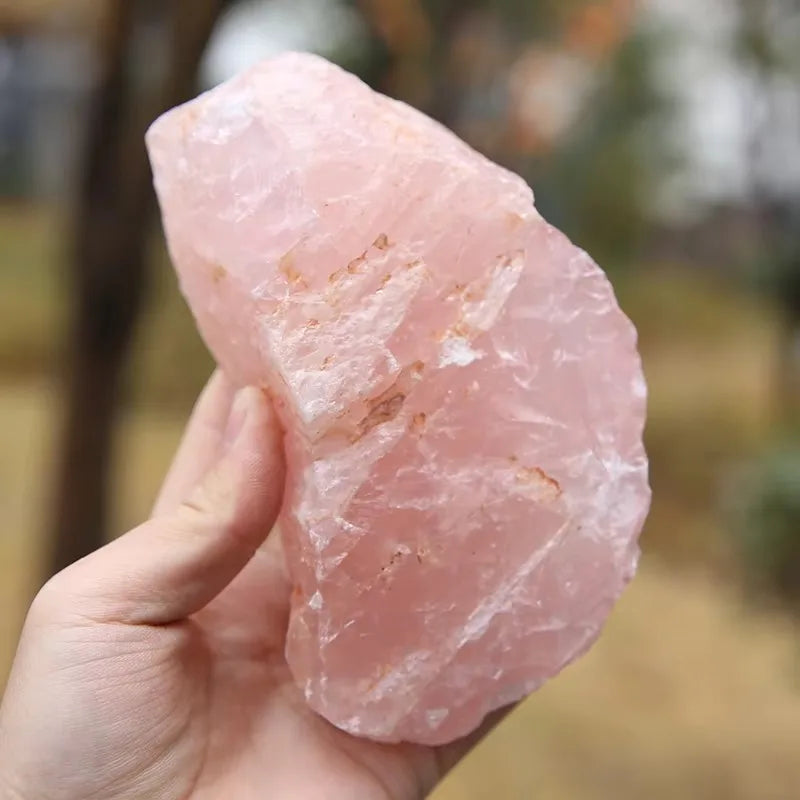 100% Natural Rose Quartz Stone Raw Crystals Stones Healing Mineral Specimen Rock Raw Rough Quartz Pink Crystal Gemstones 1pc