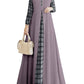 2024 ZANZEA Autumn Long Sleeve Plaid Checked Muslim Sundress Women Patchwork Maxi Dress Robe Femme Eid Mubarek Hijab Vestido