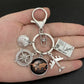 New ideas Earth plane keychain pendant earth compass personality memorial key ring gift for travel lovers