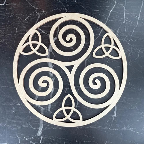 Wooden Flower Of Life Natural Symbol Sacred Geometry Ornaments Home Decoration Chakra Carved Coaster Wood Sign Wall Kitchen DIY